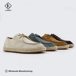 Custom Suede Jute Sole shoes
